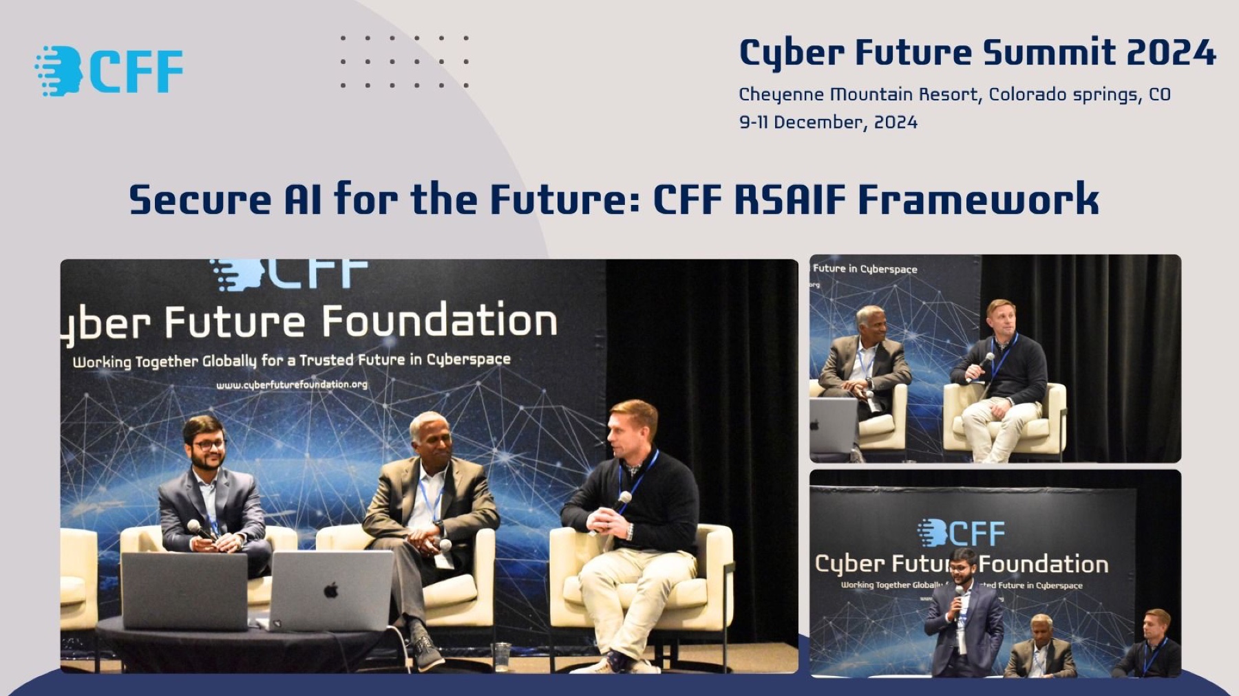 Anupam Gupta launching the CFF RSAIF framework at Cyber Future Summit 2024